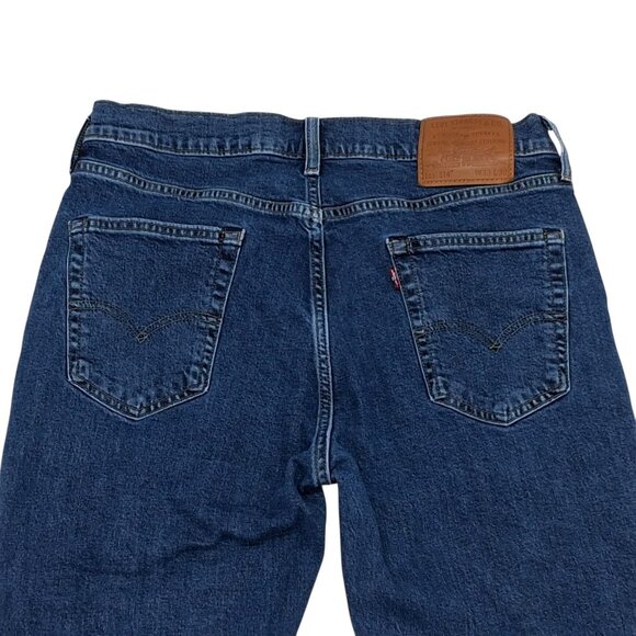 Levi's Premium Jeans Mens Blue Denim WaterLess Straight Leg 33 X 30 Classic - Picture 7 of 9